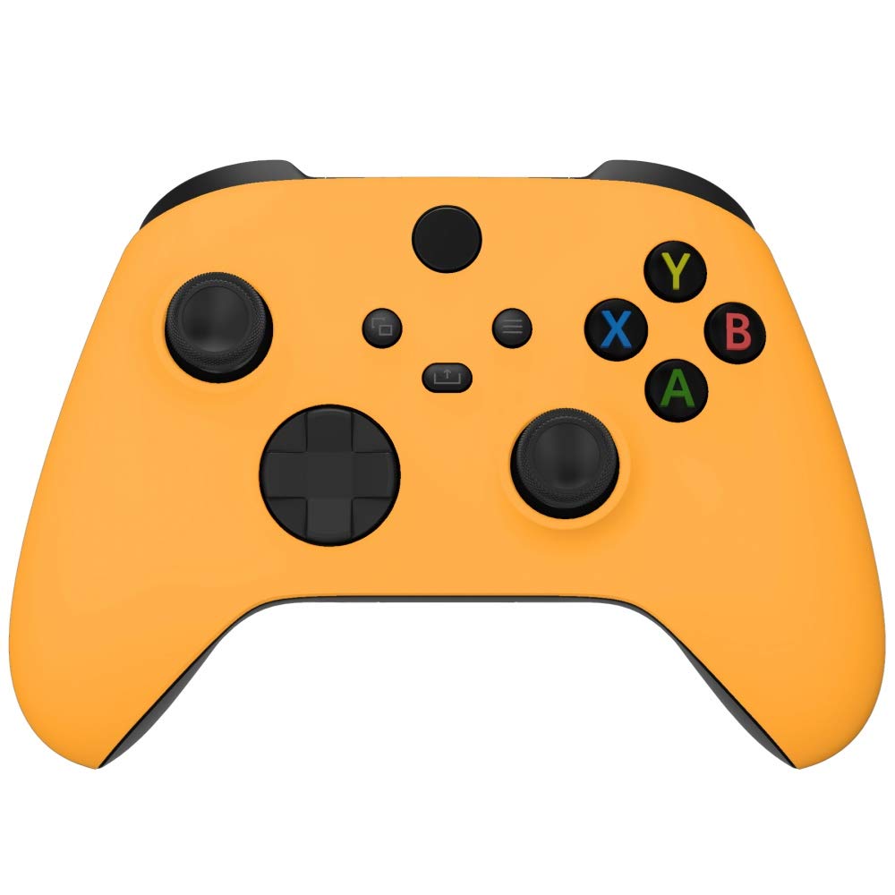 eXtremeRate Replacement Shell for Xbox Series X & S Controller - Personalized Upgrade - Caution Yellow Soft Touch Grip Custom Case Faceplate for Xbox Core Controller [Controller NOT Included]