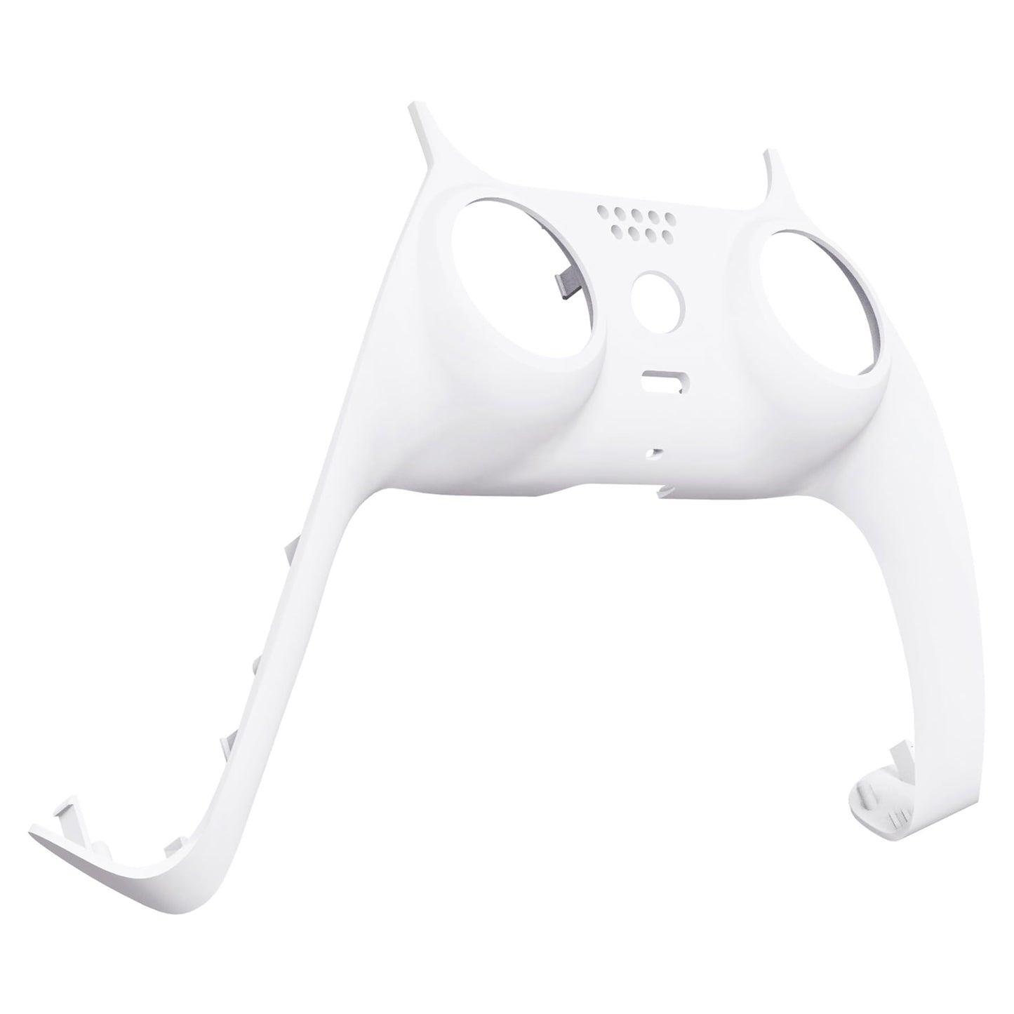 eXtremeRate White Decorative Trim Shell Compatible with p s 5 Controller, DIY Replacement Clip Shell, Custom Plates Cover Compatible with p s 5 Controller with Accent Rings
