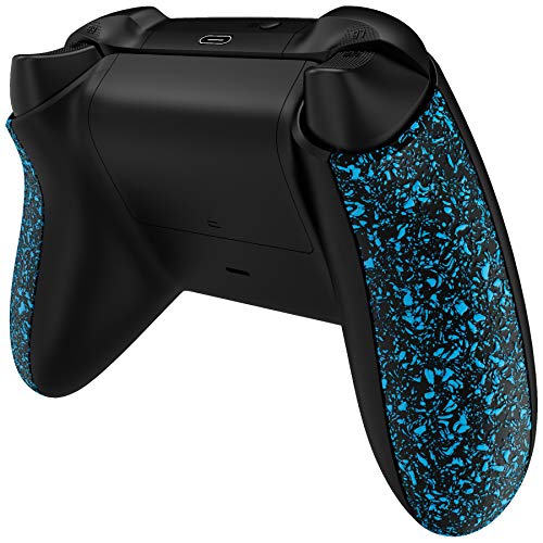 eXtremeRate Grip Cover for Xbox Series X & S Controller, Textured Blue Non-Slip Back Panels Accessories, Replacement Side Rails Shell for Xbox Wireless Controller - Controller Not Included