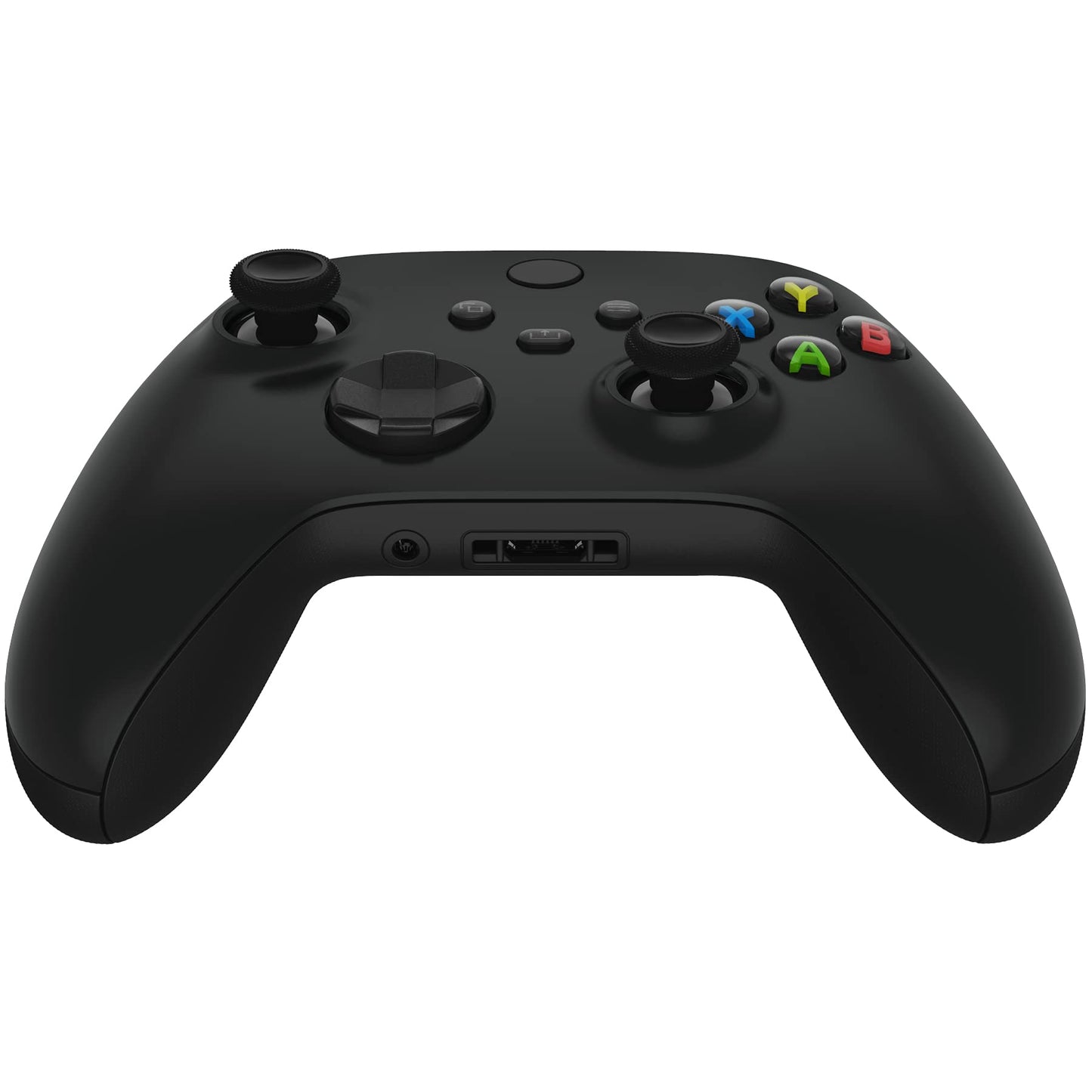 eXtremeRate Replacement Faceplate for Xbox Series X & S - Personalize Your Control - Solid Black Custom Front Housing Shell for Xbox Core Wireless Controller [NOT Included]