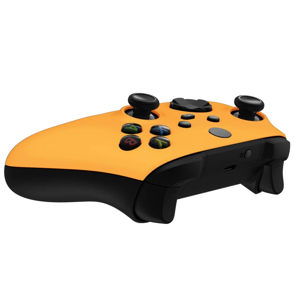 eXtremeRate Replacement Shell for Xbox Series X & S Controller - Personalized Upgrade - Caution Yellow Soft Touch Grip Custom Case Faceplate for Xbox Core Controller [Controller NOT Included]
