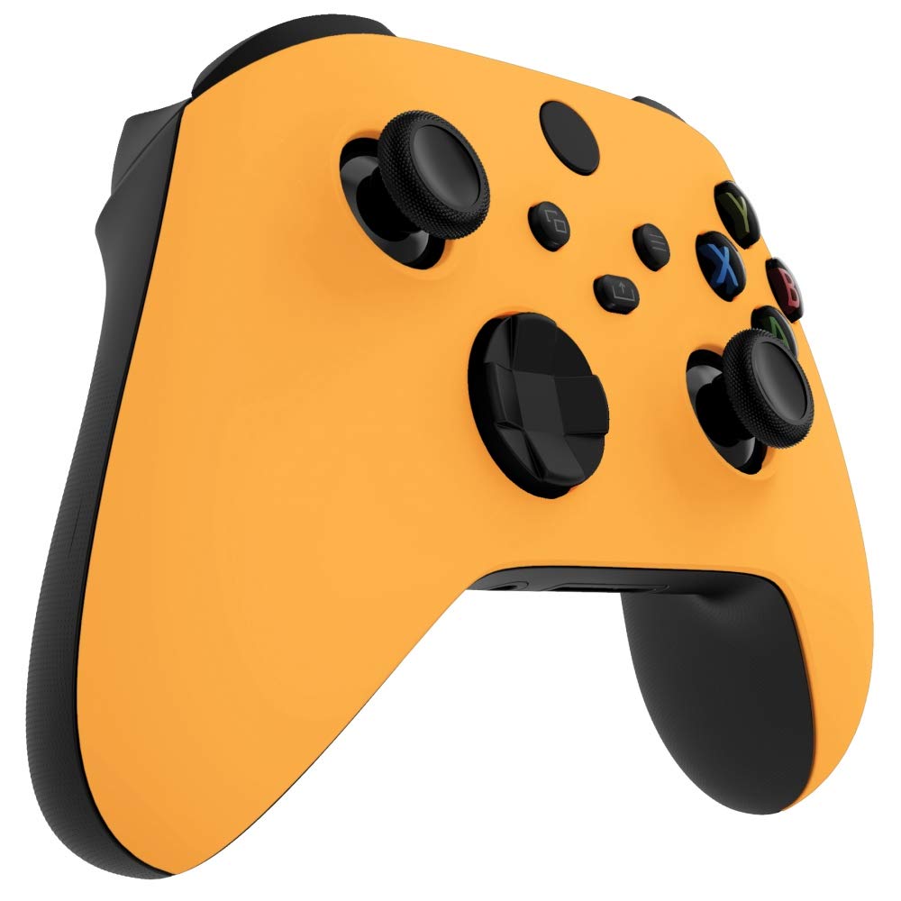 eXtremeRate Replacement Shell for Xbox Series X & S Controller - Personalized Upgrade - Caution Yellow Soft Touch Grip Custom Case Faceplate for Xbox Core Controller [Controller NOT Included]