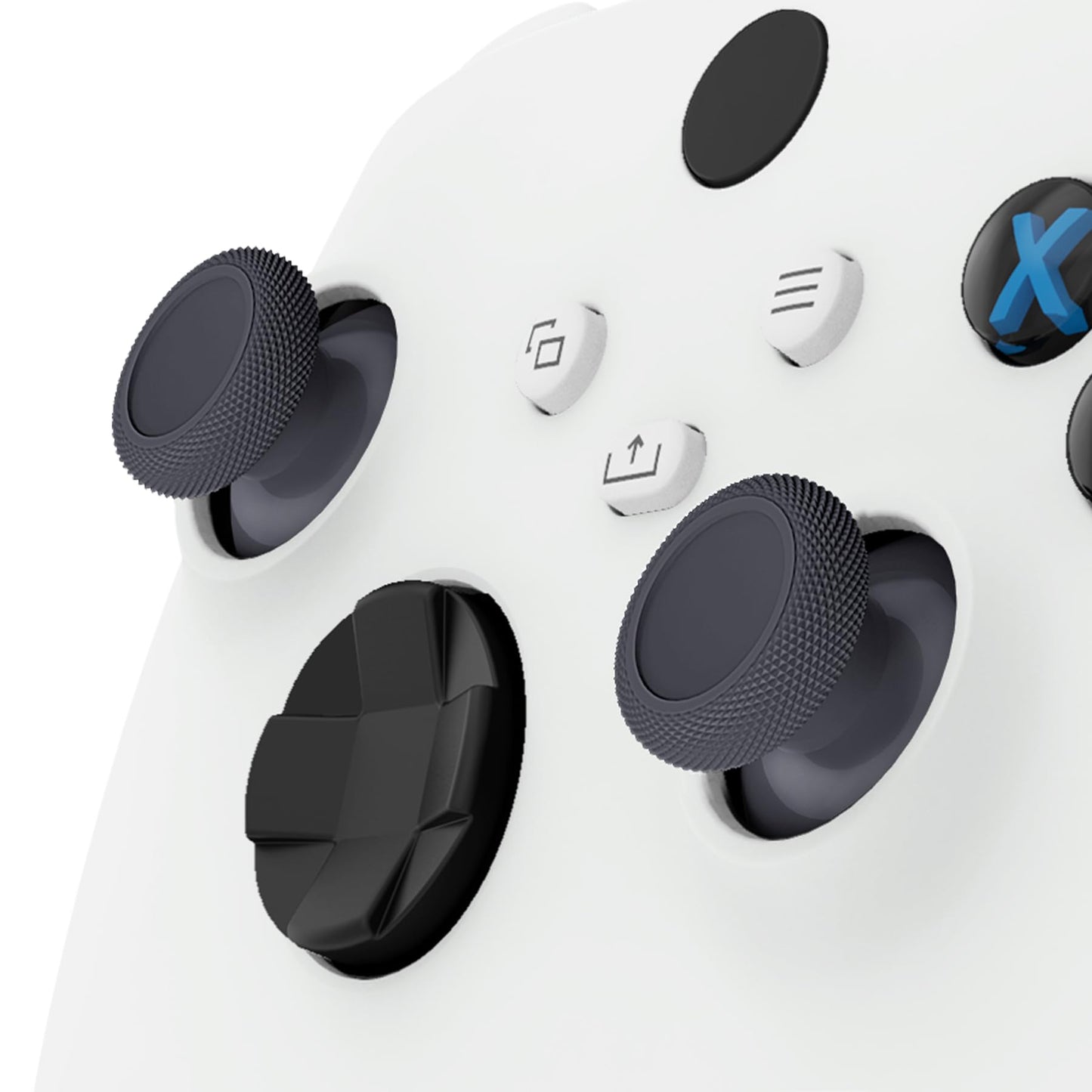 eXtremeRate Replacement Thumbsticks for Xbox Core Wireless Controller, Joysticks Repair Kit for Xbox Series X/S Controller, Custom Analog Stick Buttons for Xbox One S/X/Elite - Classic Gray