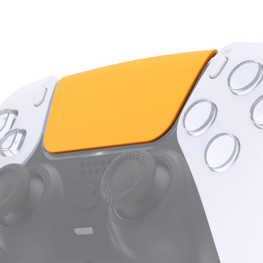 eXtremeRate Replacement Touchpad Cover Compatible with ps5 Controller BDM-010 020 030 040 050 Models, Custom Soft Touch Caution Yellow Touch Pad Repair Part Compatible with ps5