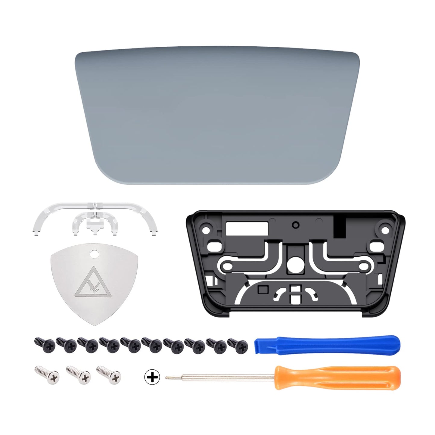 eXtremeRate New Hope Gray Soft Touch Replacement Touchpad Cover Compatible with ps5 Controller BDM-010 BDM-020 & BDM-030, Custom Part Touch Pad Compatible with ps5 Controller - Controller NOT Included
