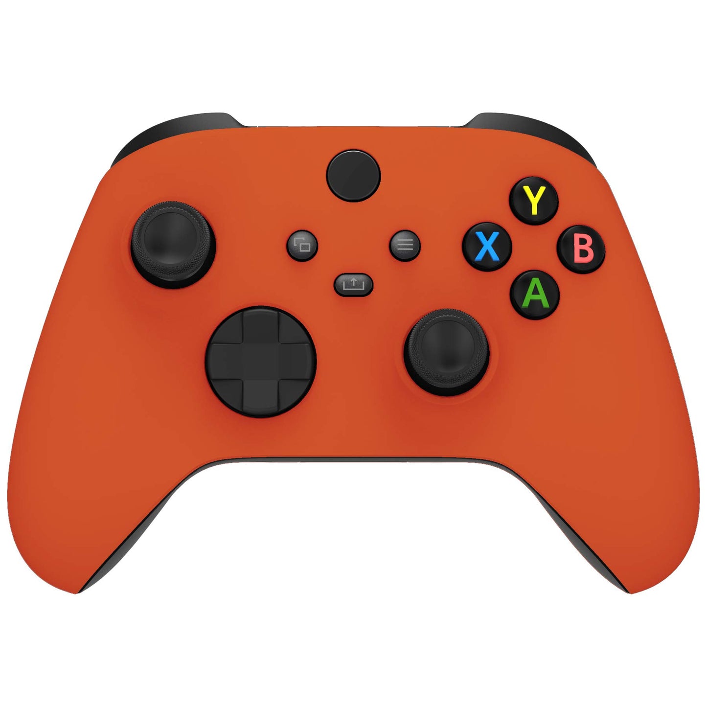 eXtremeRate Orange Replacement Shell for Xbox Series X & S Controller - Personalized Upgrade - Soft Touch Grip Custom Cover Gaming Case Faceplate for Xbox Core Controller [Controller NOT Included]