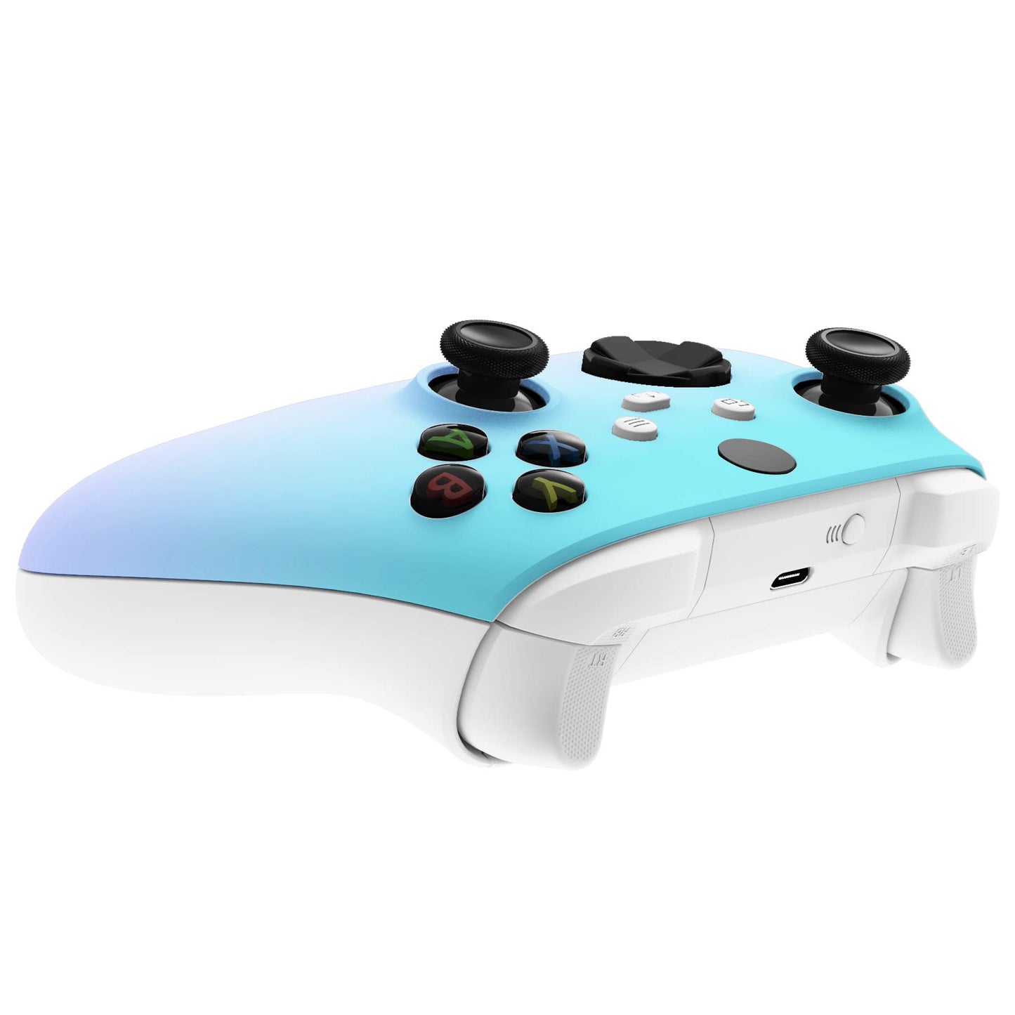 eXtremeRate Replacement Shell for Xbox Series X & S Controller - Personalized Upgrade - Gradient Blue Violet Custom Case Faceplate Cover for Xbox Core Wireless Controller [Controller NOT Included]