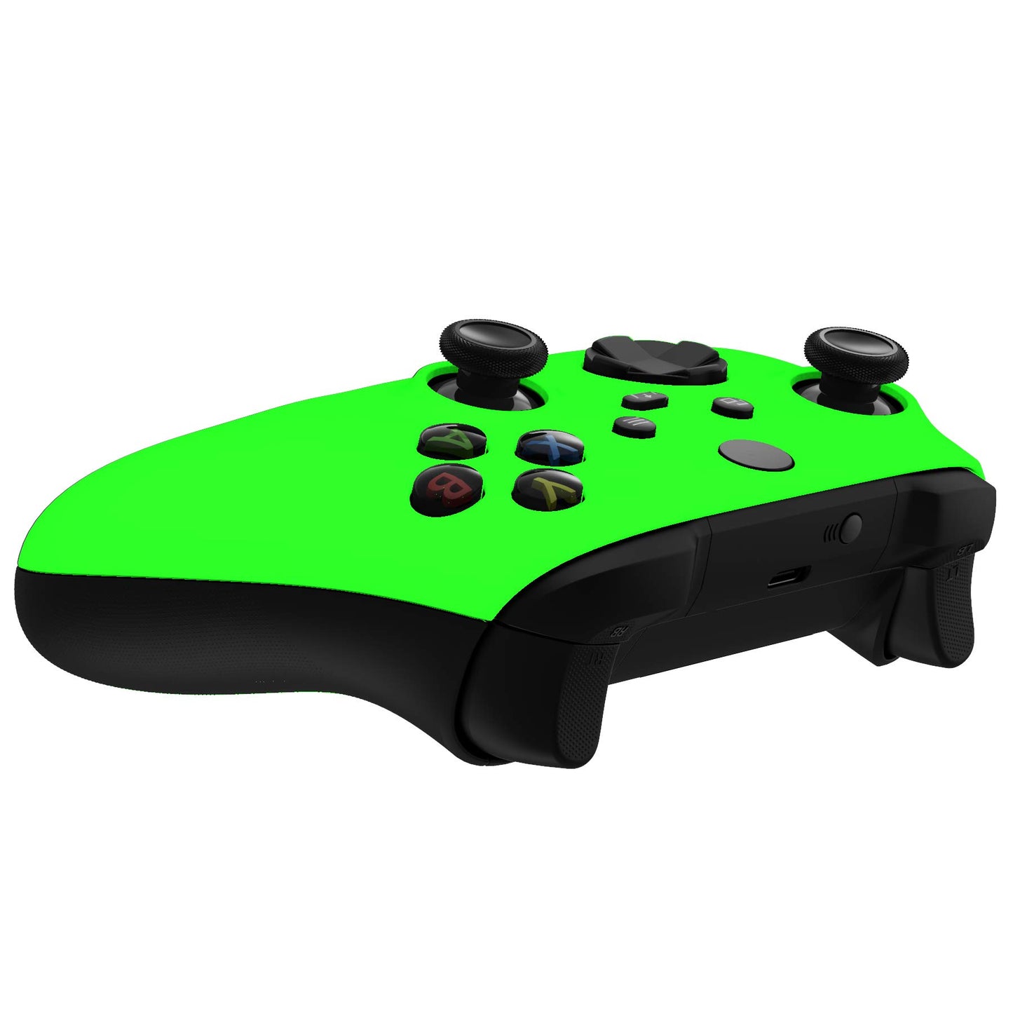 eXtremeRate Replacement Shell for Xbox Series X & S Controller - Personalized Upgrade - Neon Green Soft Touch Grip Custom Cover Case Faceplate for Xbox Core Controller [Controller NOT Included]