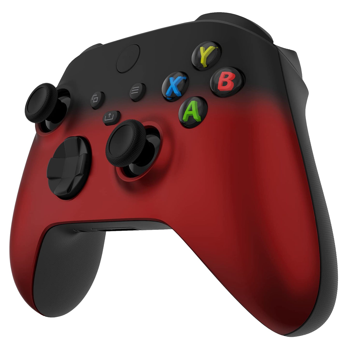 eXtremeRate Replacement Shell for Xbox Series X & S Controller - Personalized Upgrade - Shadow Red Soft Touch Grip Custom Cover Case Faceplate for Xbox Core Controller [Controller NOT Included]