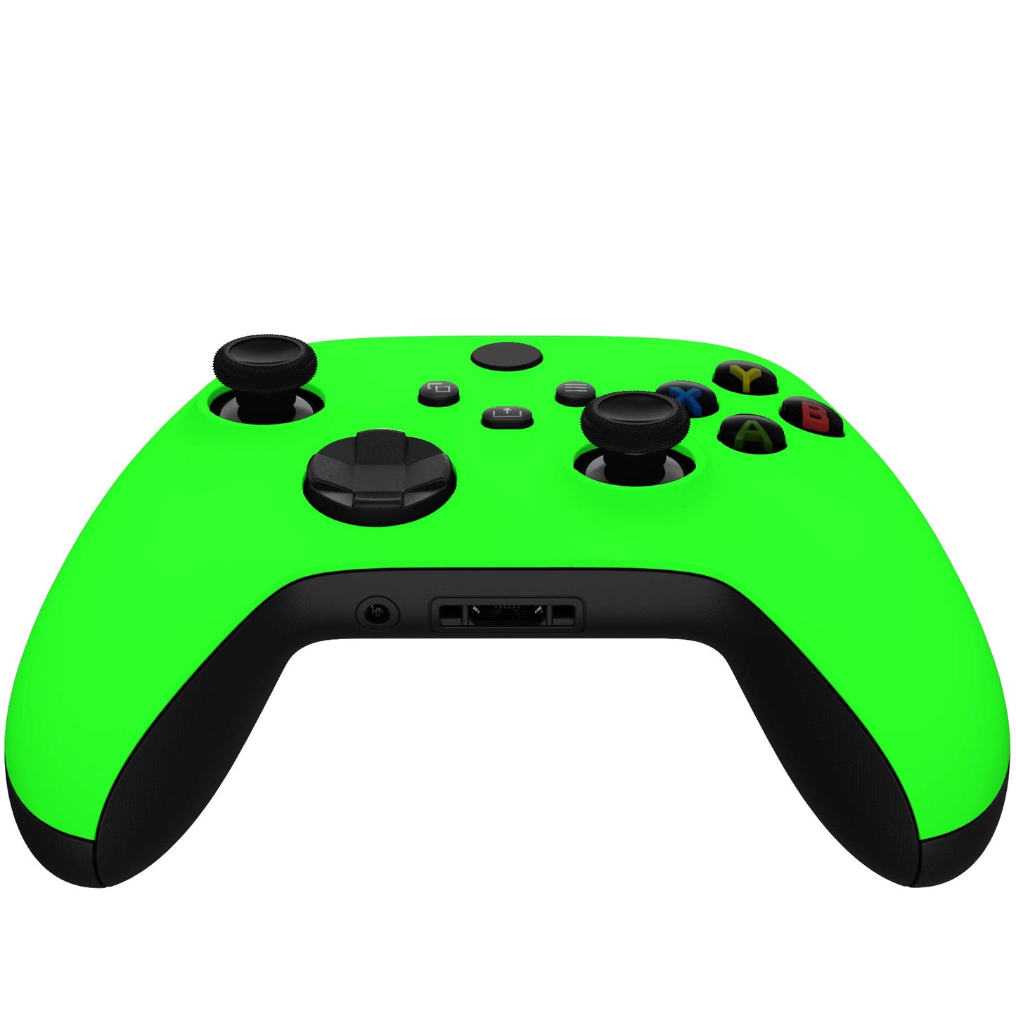 eXtremeRate Replacement Shell for Xbox Series X & S Controller - Personalized Upgrade - Neon Green Soft Touch Grip Custom Cover Case Faceplate for Xbox Core Controller [Controller NOT Included]