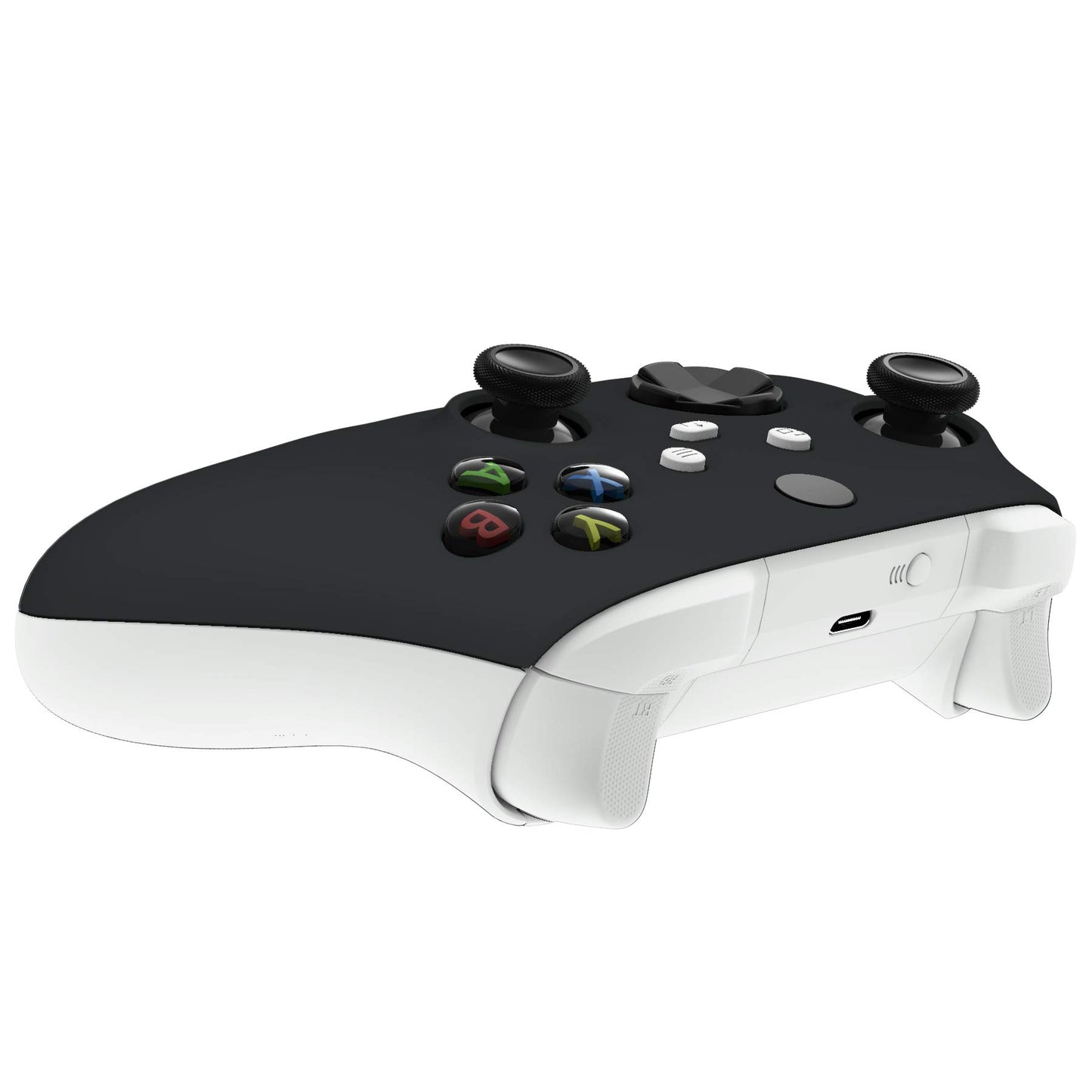 eXtremeRate Black Replacement Shell for Xbox Series X & S Controller - Personalized Upgrade - Soft Touch Grip Custom Cover Case Faceplate for Xbox Core Controller [Controller NOT Included]