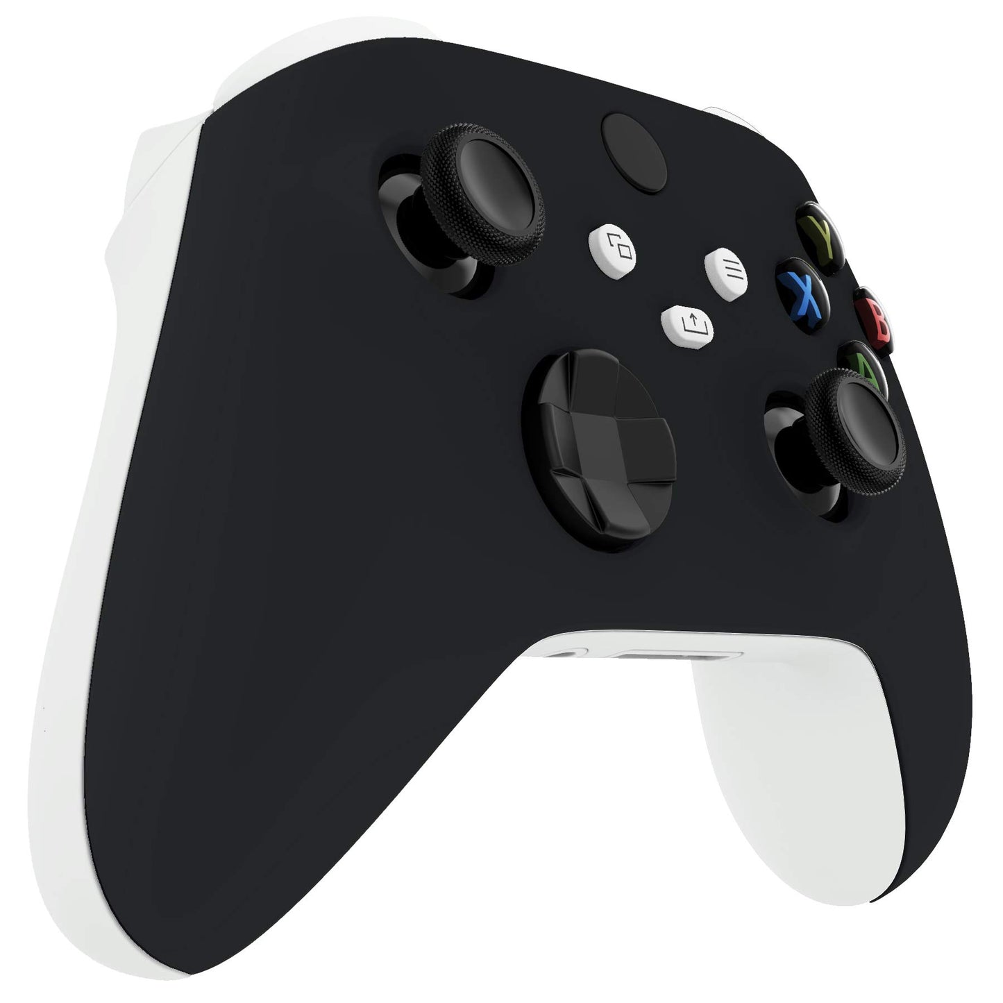 eXtremeRate Black Replacement Shell for Xbox Series X & S Controller - Personalized Upgrade - Soft Touch Grip Custom Cover Case Faceplate for Xbox Core Controller [Controller NOT Included]