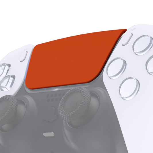 eXtremeRate Replacement Touchpad Cover Compatible with ps5 Controller BDM-010 020 030 040 050 Models, Custom Soft Touch Orange Touch Pad Repair Part Compatible with ps5