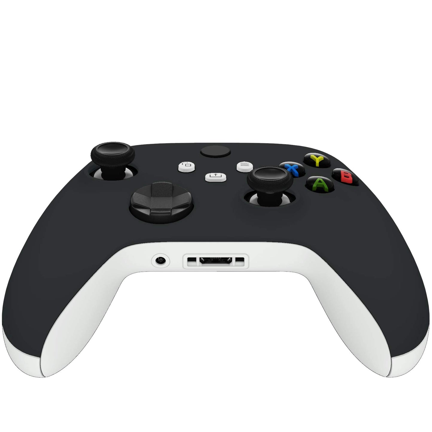 eXtremeRate Black Replacement Shell for Xbox Series X & S Controller - Personalized Upgrade - Soft Touch Grip Custom Cover Case Faceplate for Xbox Core Controller [Controller NOT Included]