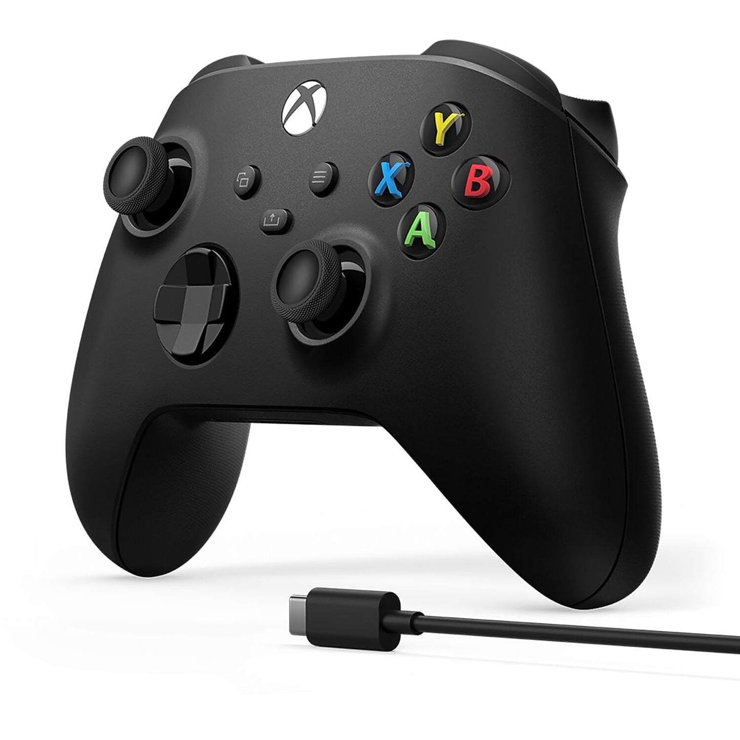 Xbox Core Wireless Gaming Controller + USB-C® Cable – Carbon Black Series X|S, One, Windows PC, Android, and iOS