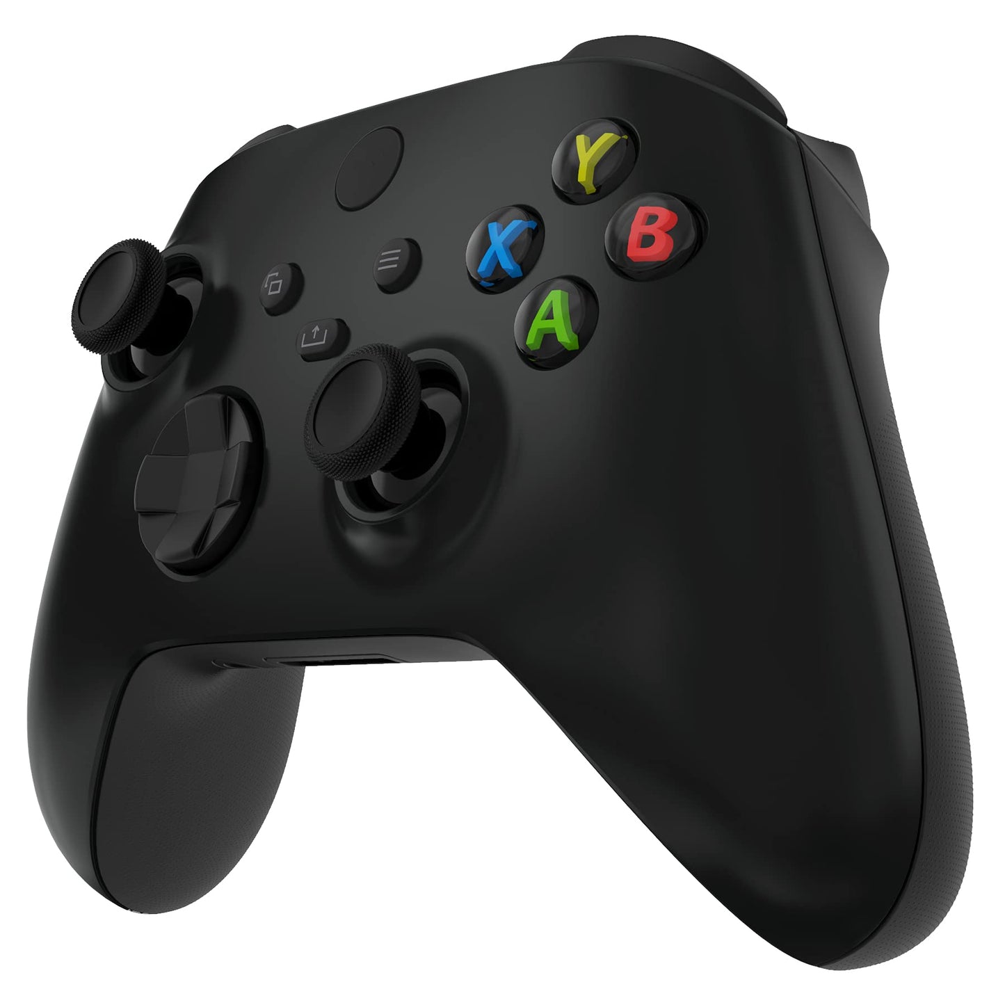 eXtremeRate Replacement Faceplate for Xbox Series X & S - Personalize Your Control - Solid Black Custom Front Housing Shell for Xbox Core Wireless Controller [NOT Included]