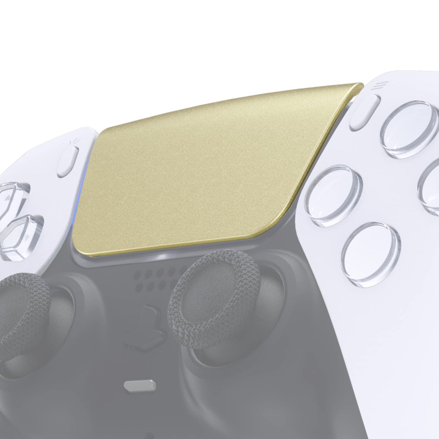eXtremeRate Metallic Champagne Gold Replacement Touchpad Cover Compatible with ps5 Controller BDM-010-020 BDM-030 040 050, Custom Part Touch Pad Compatible with ps5 Controller - Without Controller