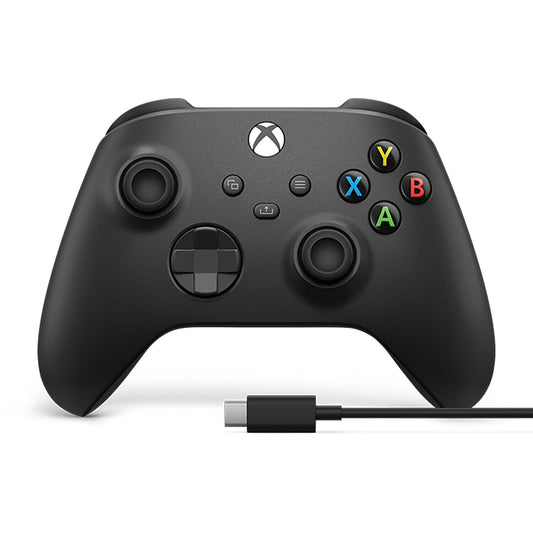 Xbox Core Wireless Gaming Controller + USB-C® Cable – Carbon Black Series X|S, One, Windows PC, Android, and iOS