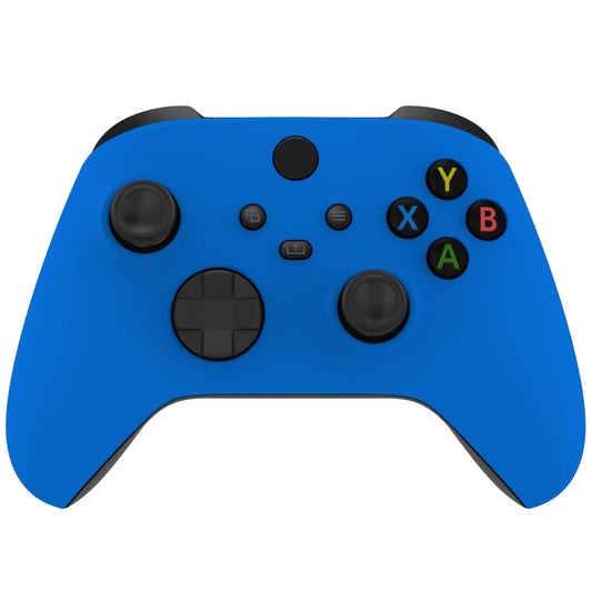 eXtremeRate Blue Replacement Shell for Xbox Series X & S Controller - Personalized Upgrade - Soft Touch Grip Custom Cover Gaming Case Faceplate for Xbox Core Controller [Controller NOT Included]