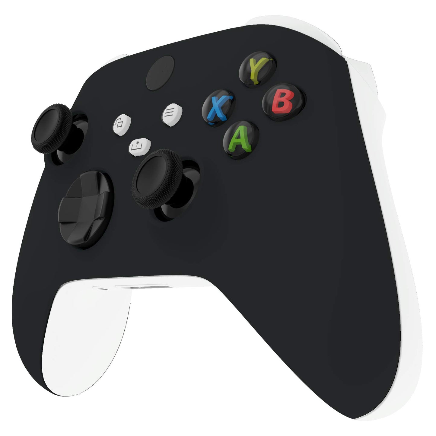 eXtremeRate Black Replacement Shell for Xbox Series X & S Controller - Personalized Upgrade - Soft Touch Grip Custom Cover Case Faceplate for Xbox Core Controller [Controller NOT Included]