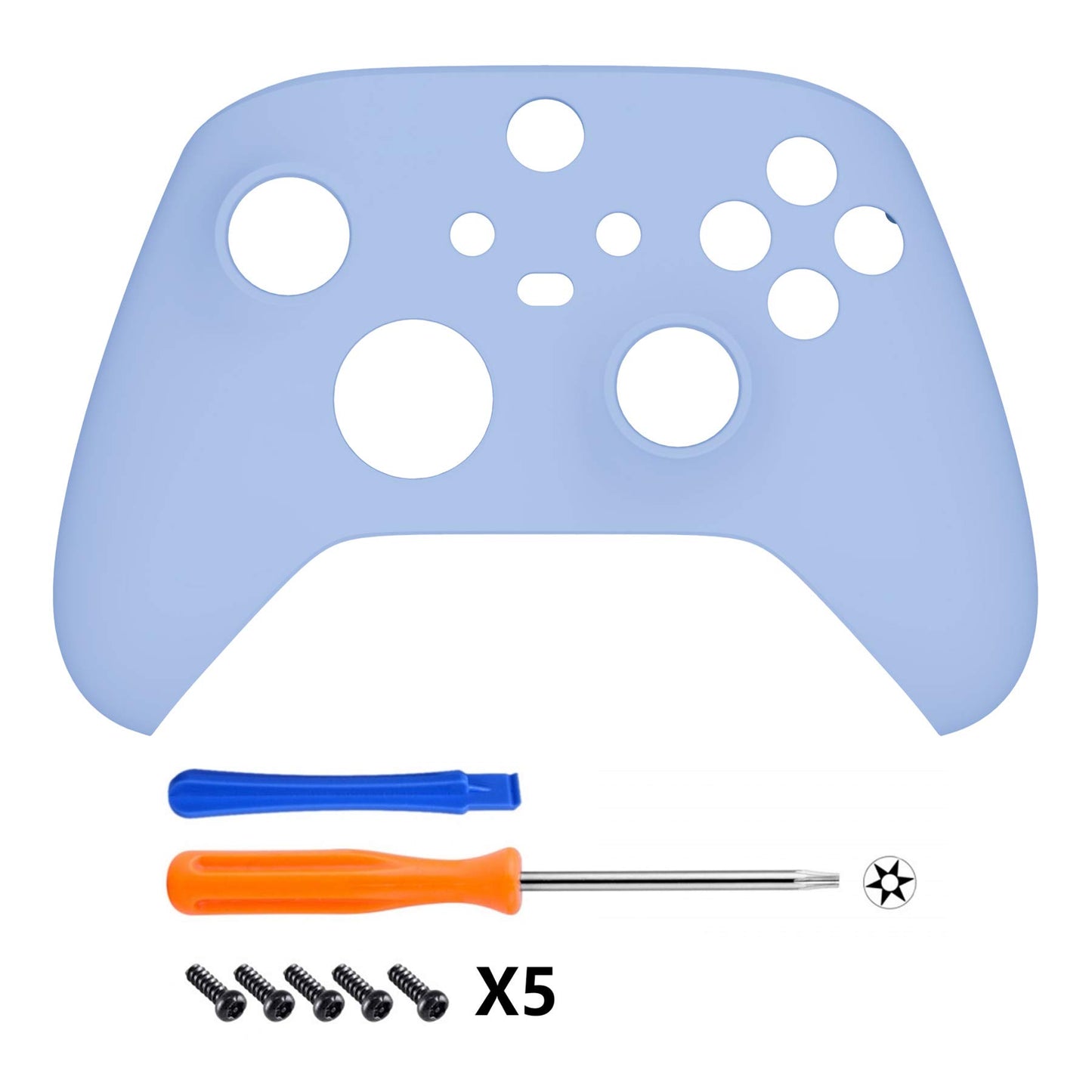 eXtremeRate Replacement Shell for Xbox Series X & S Controller - Personalized Upgrade - Light Violet Custom Cover Case Faceplate Cover for Xbox Core Wireless Controller [Controller NOT Included]