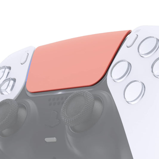 eXtremeRate Coral Soft Touch Replacement Touchpad Cover Compatible with ps5 Controller BDM-010 BDM-020 BDM-030 BDM-040 BDM-050, Custom Repair Part Touch Pad