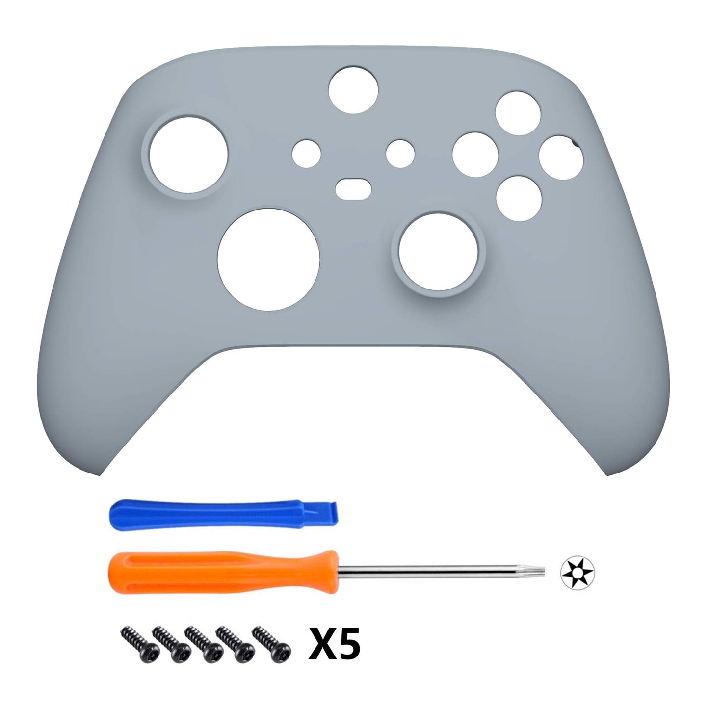 eXtremeRate Replacement Shell for Xbox Series X & S Controller - Personalized Upgrade - New Hope Gray Custom Cover Case Faceplate Cover for Xbox Core Wireless Controller [Controller NOT Included]