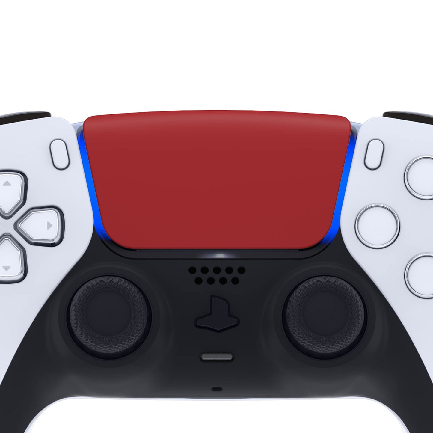 eXtremeRate Replacement Touchpad Cover Compatible with ps5 Controller BDM-010 020 030 040 050 Models, Custom Soft Touch Passion Red Touch Pad Repair Part Compatible with ps5