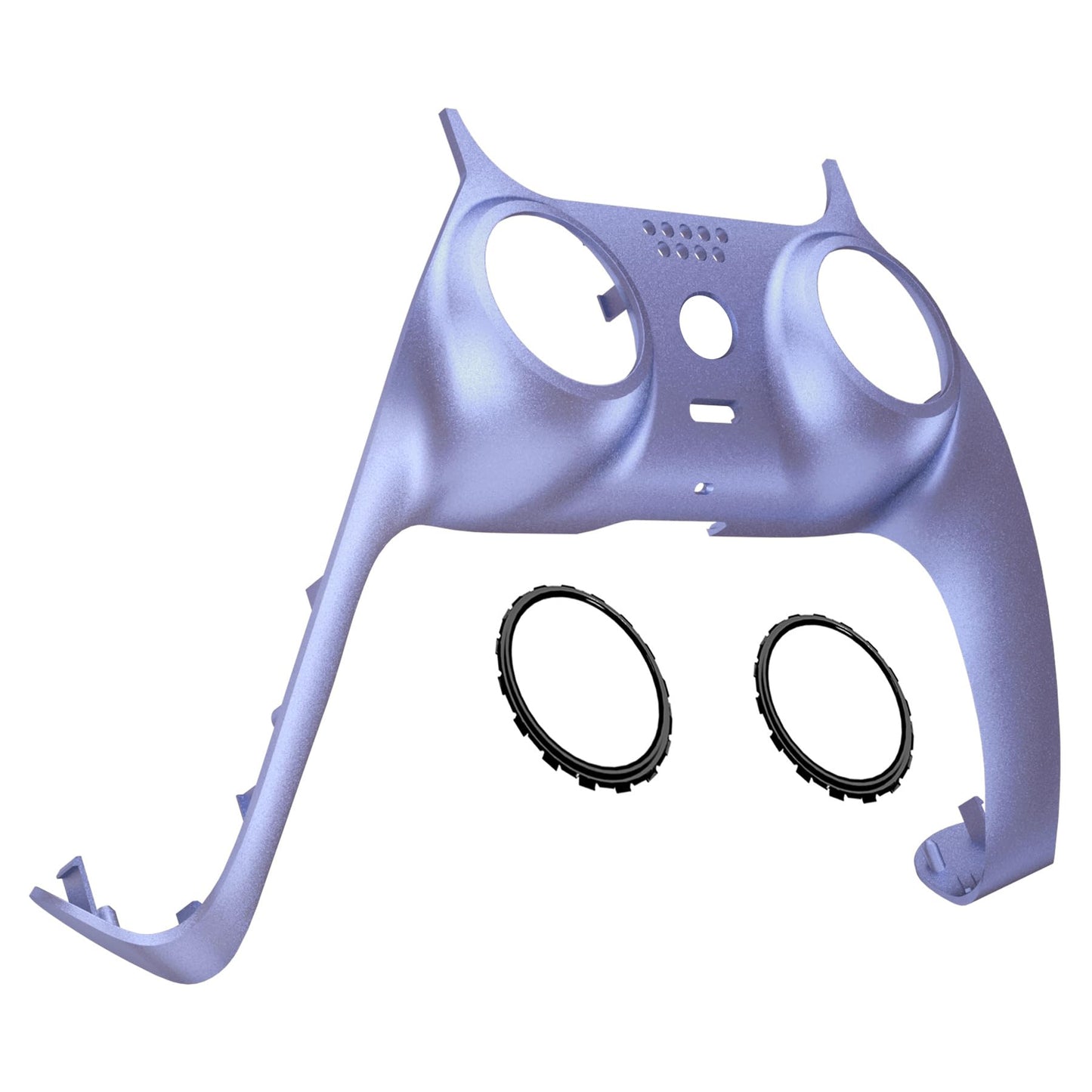 eXtremeRate Metallic Snowstorm Mauve Decorative Trim Shell Compatible with p s 5 Controller, DIY Replacement Clip Shell, Custom Plates Cover Compatible with p s 5 Controller with Accent Rings