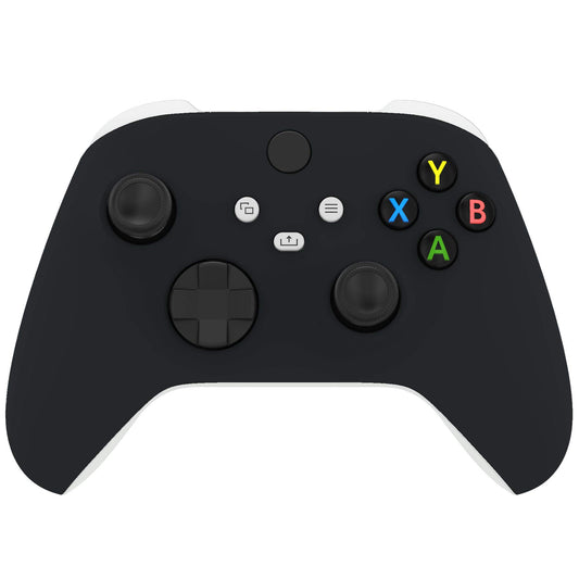 eXtremeRate Black Replacement Shell for Xbox Series X & S Controller - Personalized Upgrade - Soft Touch Grip Custom Cover Case Faceplate for Xbox Core Controller [Controller NOT Included]