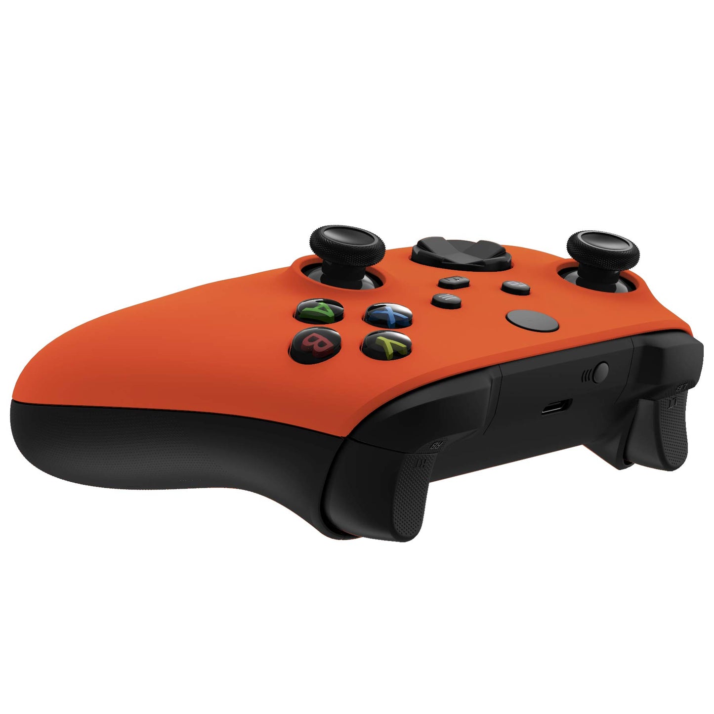 eXtremeRate Orange Replacement Shell for Xbox Series X & S Controller - Personalized Upgrade - Soft Touch Grip Custom Cover Gaming Case Faceplate for Xbox Core Controller [Controller NOT Included]