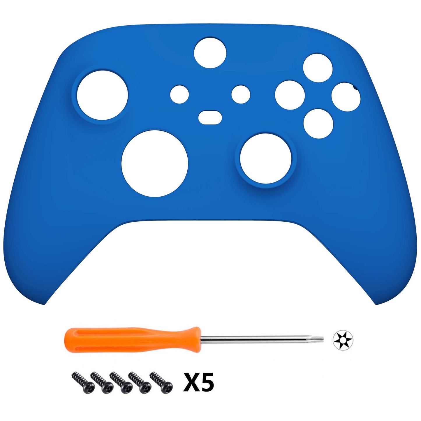 eXtremeRate Blue Replacement Shell for Xbox Series X & S Controller - Personalized Upgrade - Soft Touch Grip Custom Cover Gaming Case Faceplate for Xbox Core Controller [Controller NOT Included]