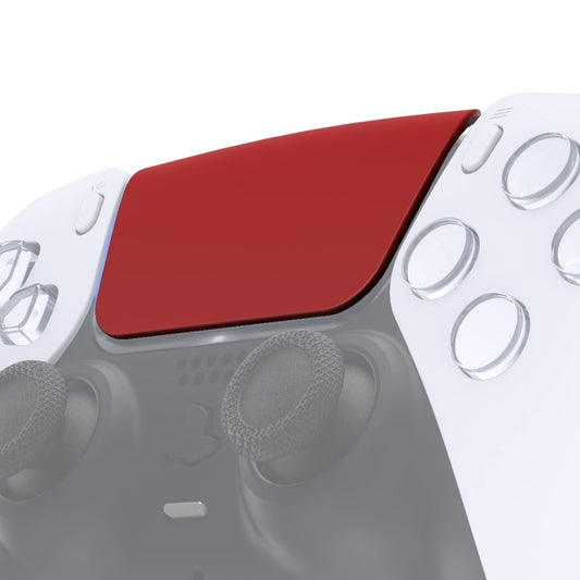 eXtremeRate Replacement Touchpad Cover Compatible with ps5 Controller BDM-010 020 030 040 050 Models, Custom Soft Touch Passion Red Touch Pad Repair Part Compatible with ps5