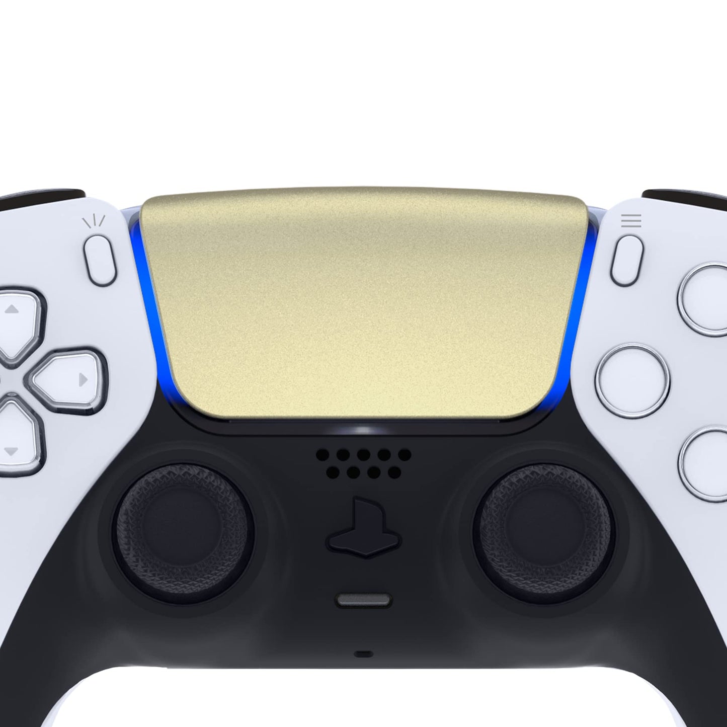 eXtremeRate Metallic Champagne Gold Replacement Touchpad Cover Compatible with ps5 Controller BDM-010-020 BDM-030 040 050, Custom Part Touch Pad Compatible with ps5 Controller - Without Controller