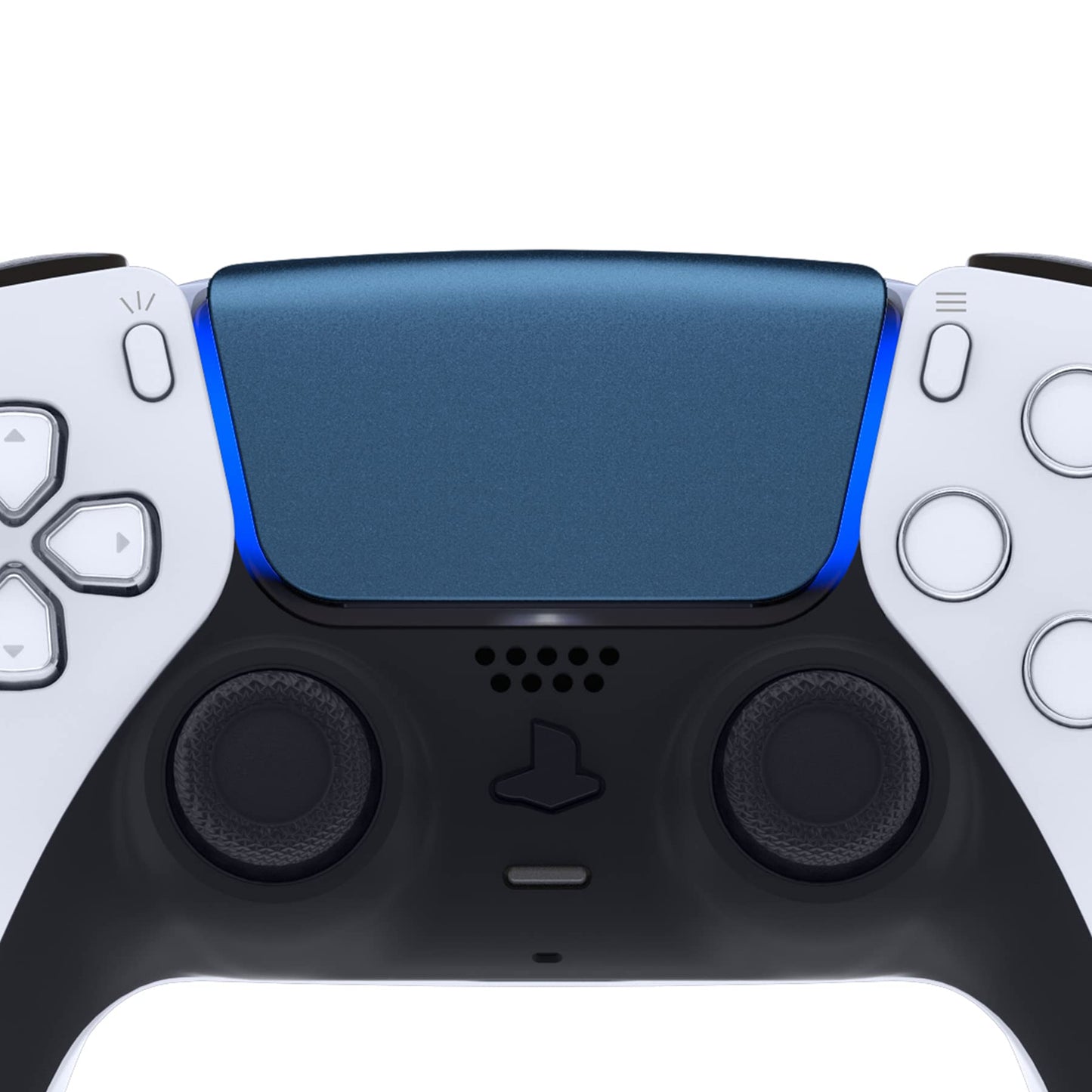eXtremeRate Metallic Regal Blue Replacement Touchpad Cover Compatible with ps5 Controller BDM-010 BDM-020 BDM-030 BDM-040 050, Custom Part Touch Pad Compatible with ps5 Controller -Without Controller
