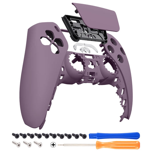 eXtremeRate Dark Grayish Violet Touchpad Front Top Shell Compatible with ps5 Controller BDM-010 020 030 040 050, DIY Replacement Shell Custom Touch Pad Cover Compatible with ps5 Controller
