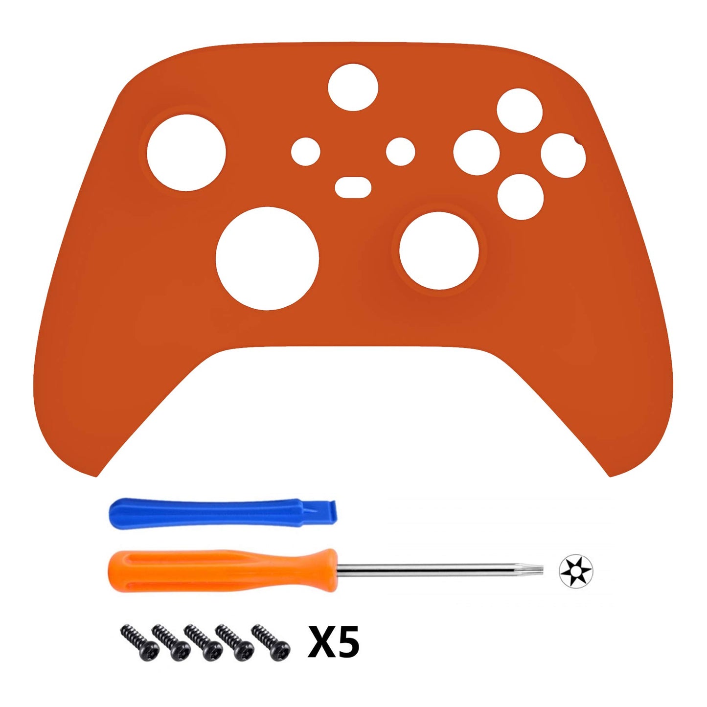 eXtremeRate Orange Replacement Shell for Xbox Series X & S Controller - Personalized Upgrade - Soft Touch Grip Custom Cover Gaming Case Faceplate for Xbox Core Controller [Controller NOT Included]