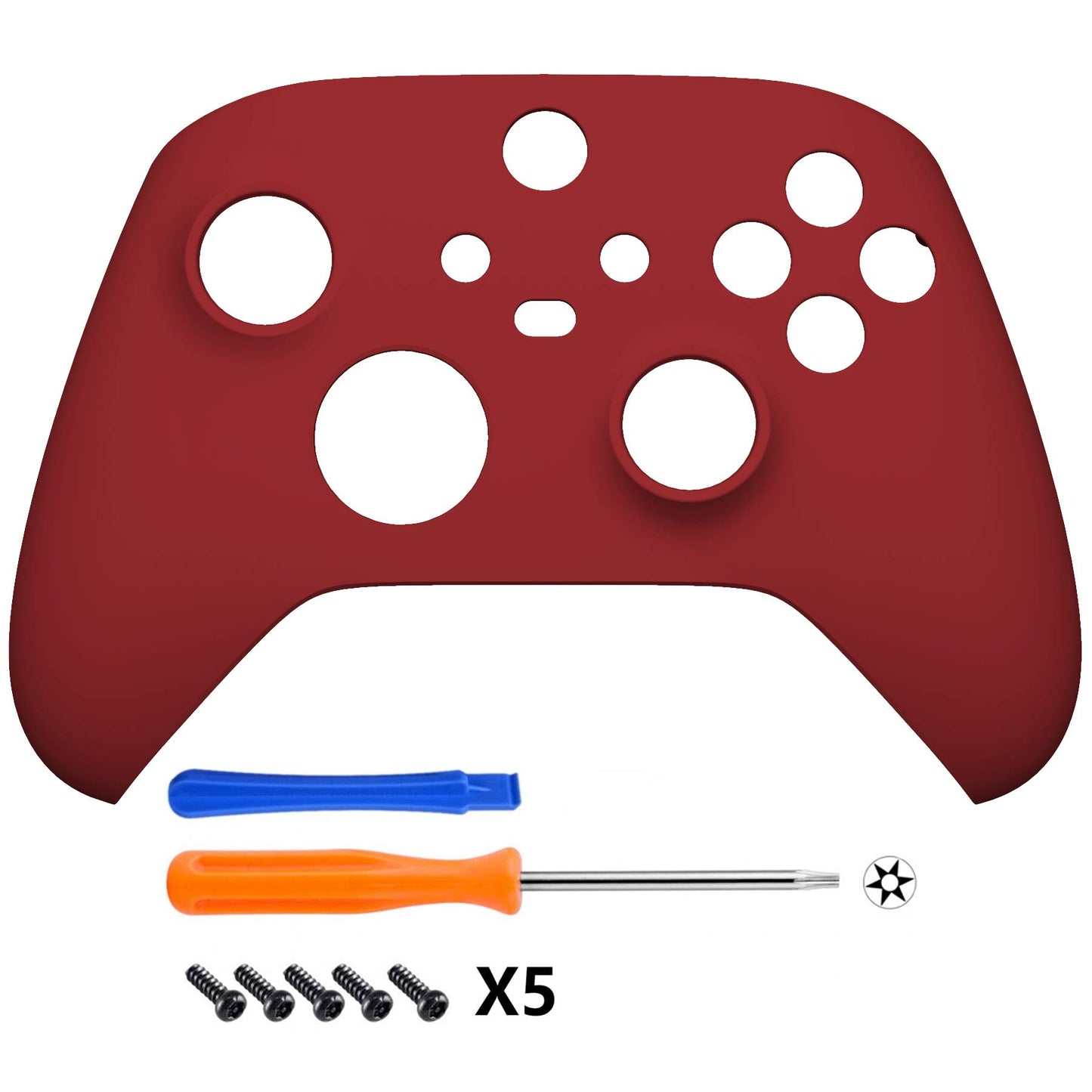 eXtremeRate Replacement Shell for Xbox Series X & S Controller - Personalized Upgrade - Passion Red Soft Touch Grip Custom Cover Case Faceplate for Xbox Core Controller