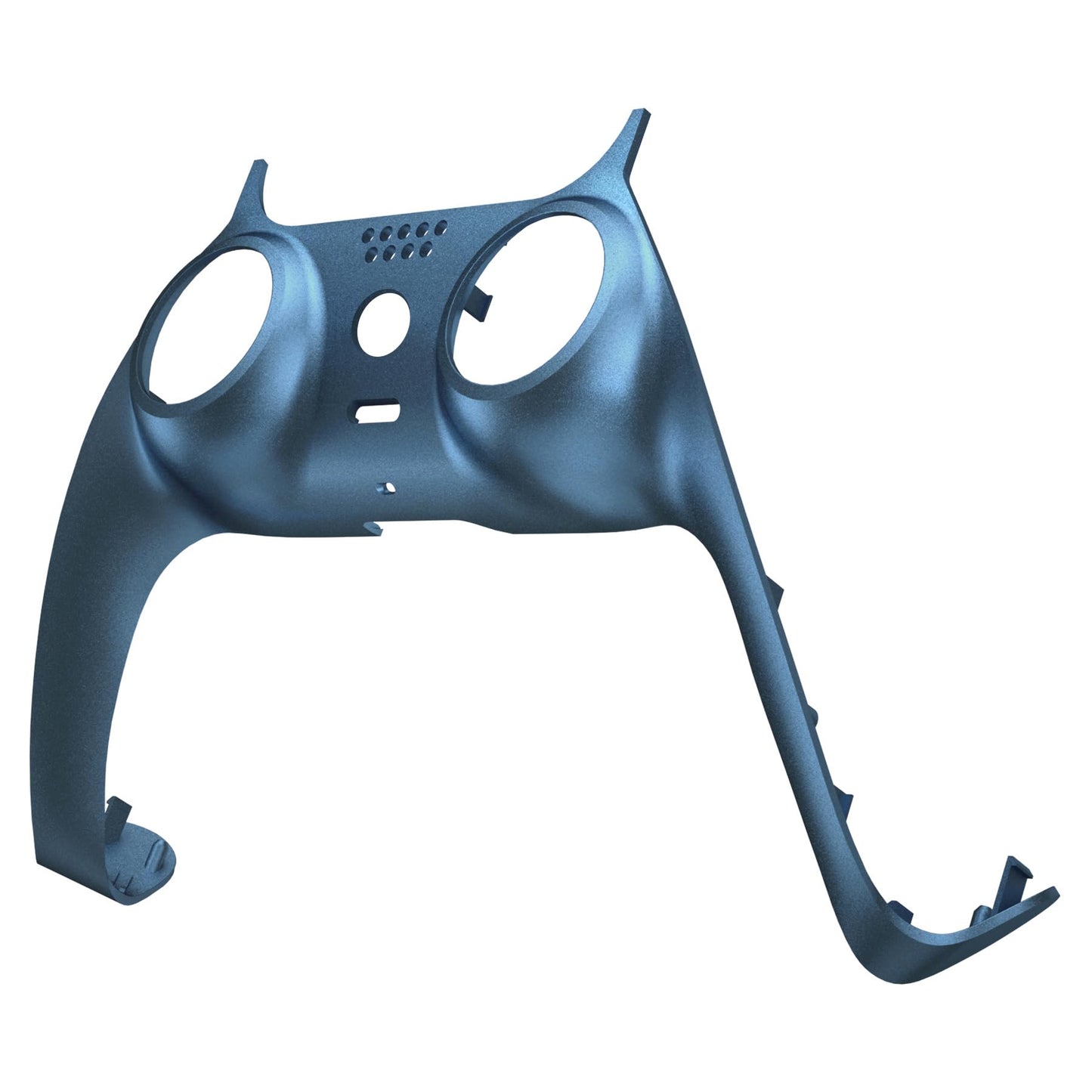 eXtremeRate Metallic Regal Blue Decorative Trim Shell Compatible with p s 5 Controller, DIY Replacement Clip Shell, Custom Plates Cover Compatible with p s 5 Controller with Accent Rings