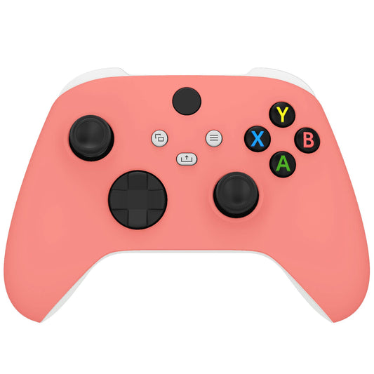 eXtremeRate Replacement Shell for Xbox Series X & S Controller - Personalized Upgrade - Coral Soft Touch Grip Custom Cover Case Faceplate for Xbox Core Controller