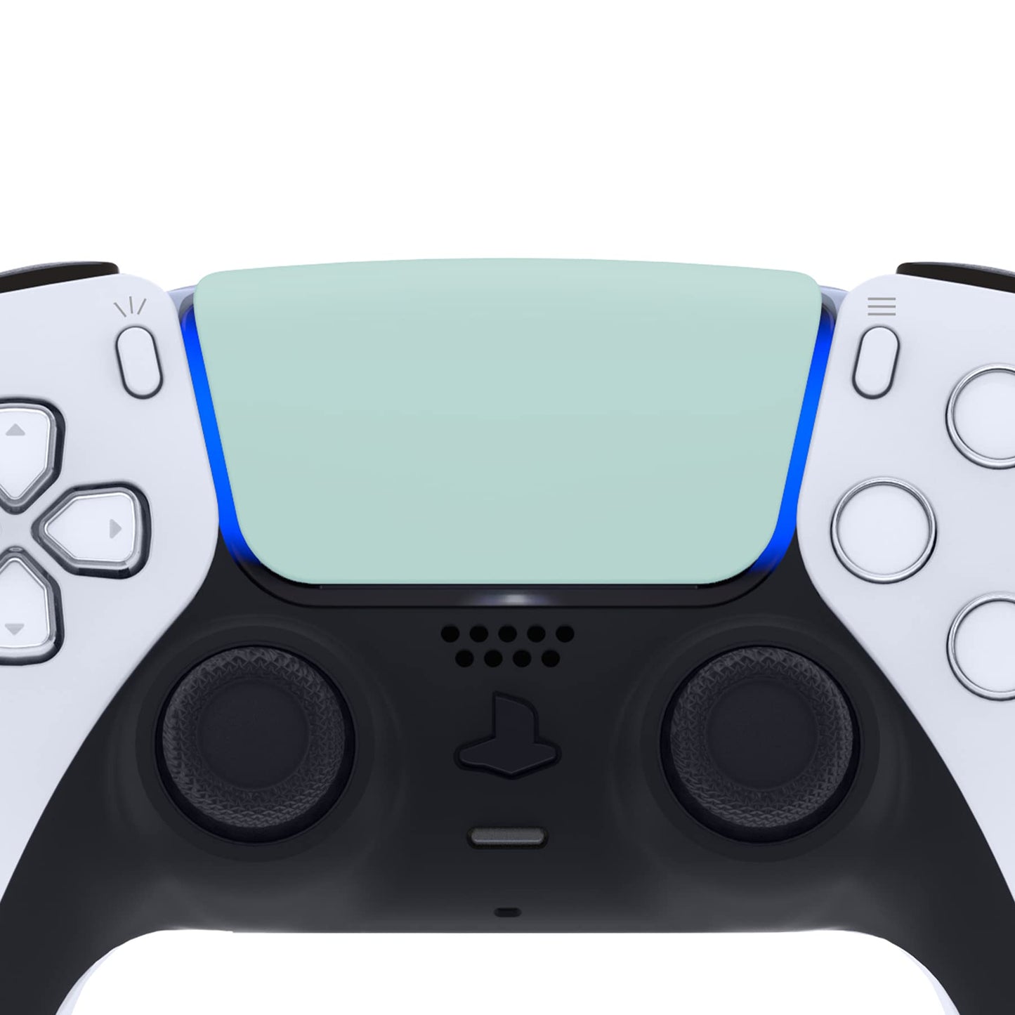 eXtremeRate Replacement Touchpad Cover Compatible with ps5 Controller BDM-010 020 030 040 050 Models, Custom Light Cyan Touch Pad Repair Part Compatible with ps5