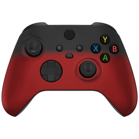 eXtremeRate Replacement Shell for Xbox Series X & S Controller - Personalized Upgrade - Shadow Red Soft Touch Grip Custom Cover Case Faceplate for Xbox Core Controller [Controller NOT Included]
