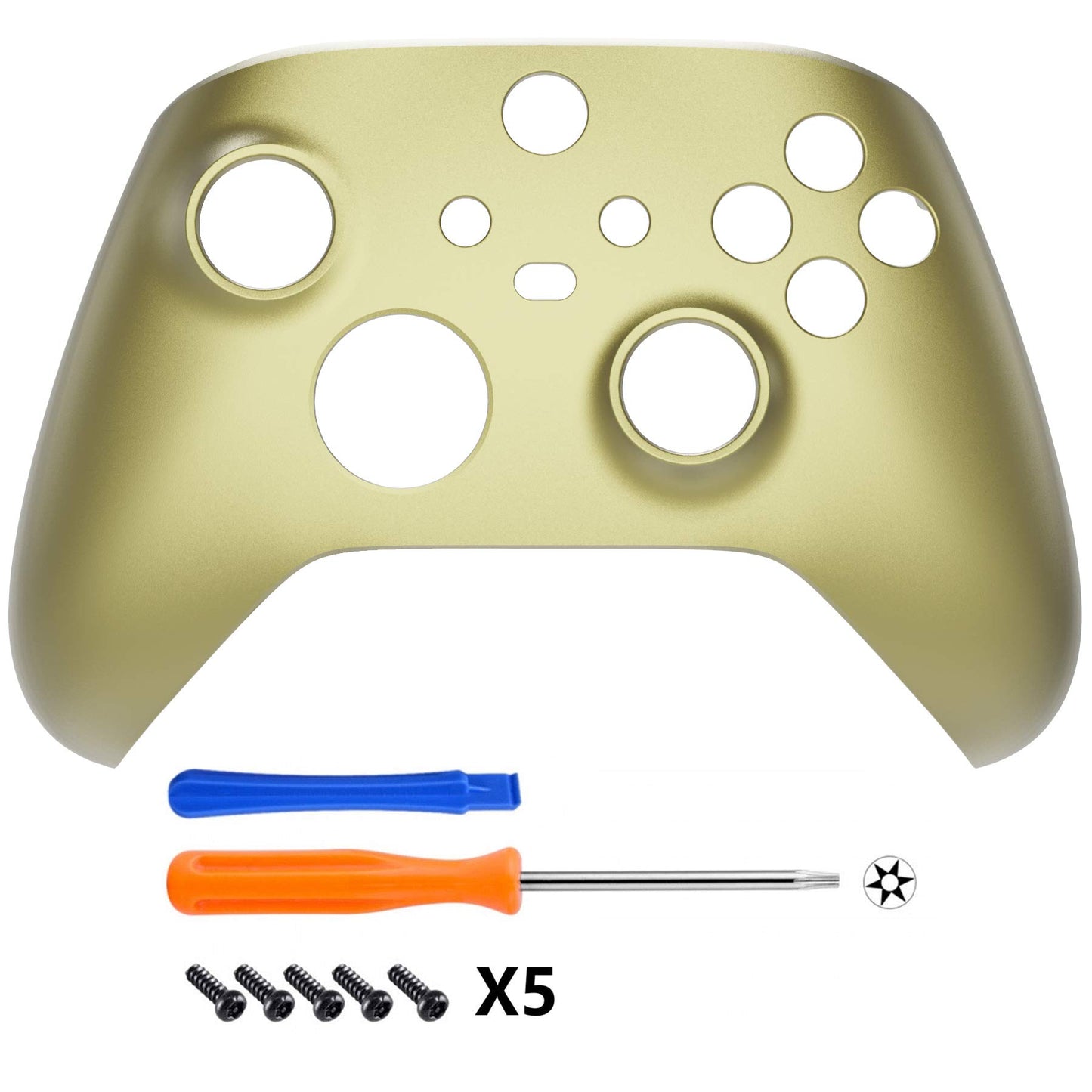 eXtremeRate Replacement Shell for Xbox Series X & S Controller - Personalize Your Control - Champagne Gold Custom Cover Gaming Case Faceplate for Xbox Core Controller [Controller NOT Included]