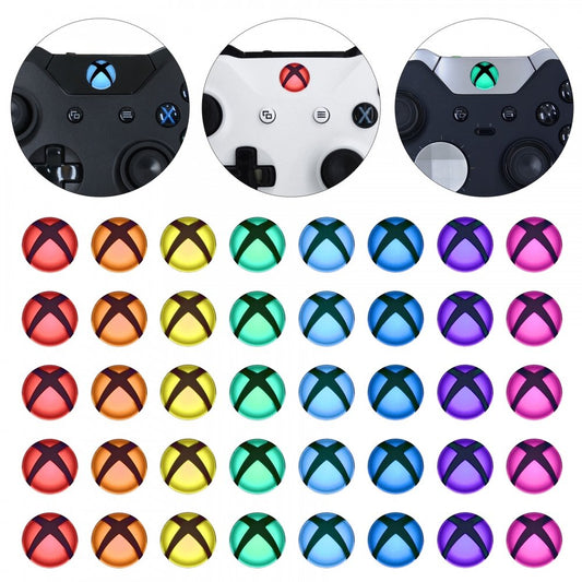 eXtremeRate Custom Home Guide Button LED Mod Stickers for Xbox Series X/S, for Xbox One Elite V1/V2, for Xbox One S/X, Xbox One Standard Controller with Tools Set - 40 pcs in 8 Colors