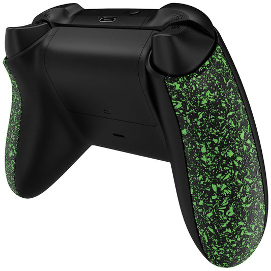 eXtremeRate Grip Cover for Xbox Series X & S Controller, Textured Green Non-Slip Back Panels Accessories, Replacement Side Rails Shell for Xbox Wireless Controller - Controller Not Included