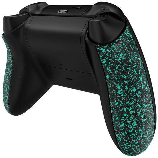 eXtremeRate Grip Cover for Xbox Series X & S Controller, Textured Light Green Non-Slip Back Panels Accessories, Replacement Side Rails Shell for Xbox Wireless Controller - Controller Not Included